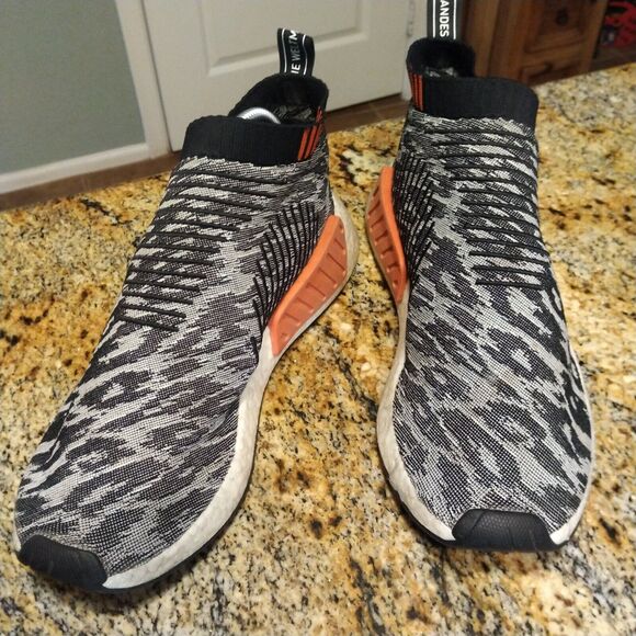 Adidas NMD CS2 Primeknit Glitch Black Red White Sneakers BZ0515 Mens Size 12 main image 10